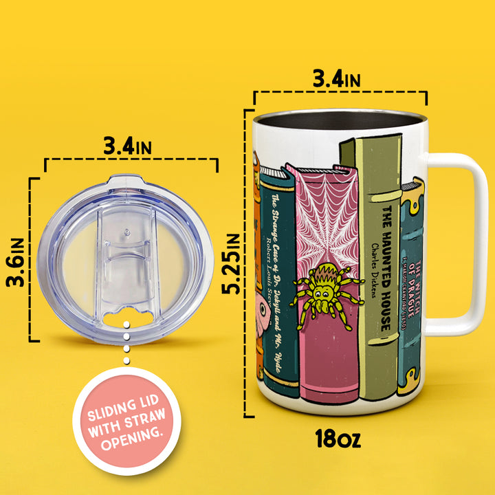 Gothic Classics Books Insulated Travel Mug
