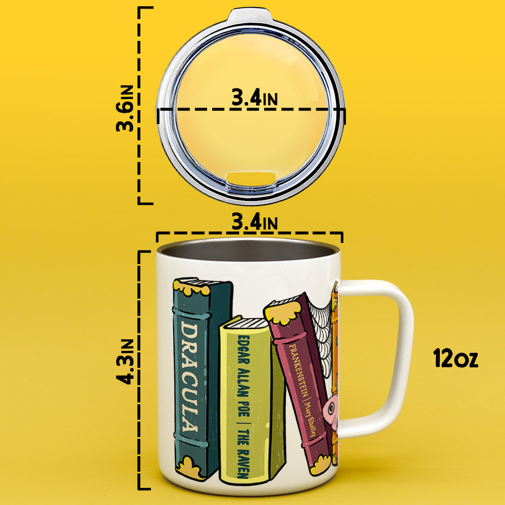 Gothic Classics Books Insulated Travel Mug