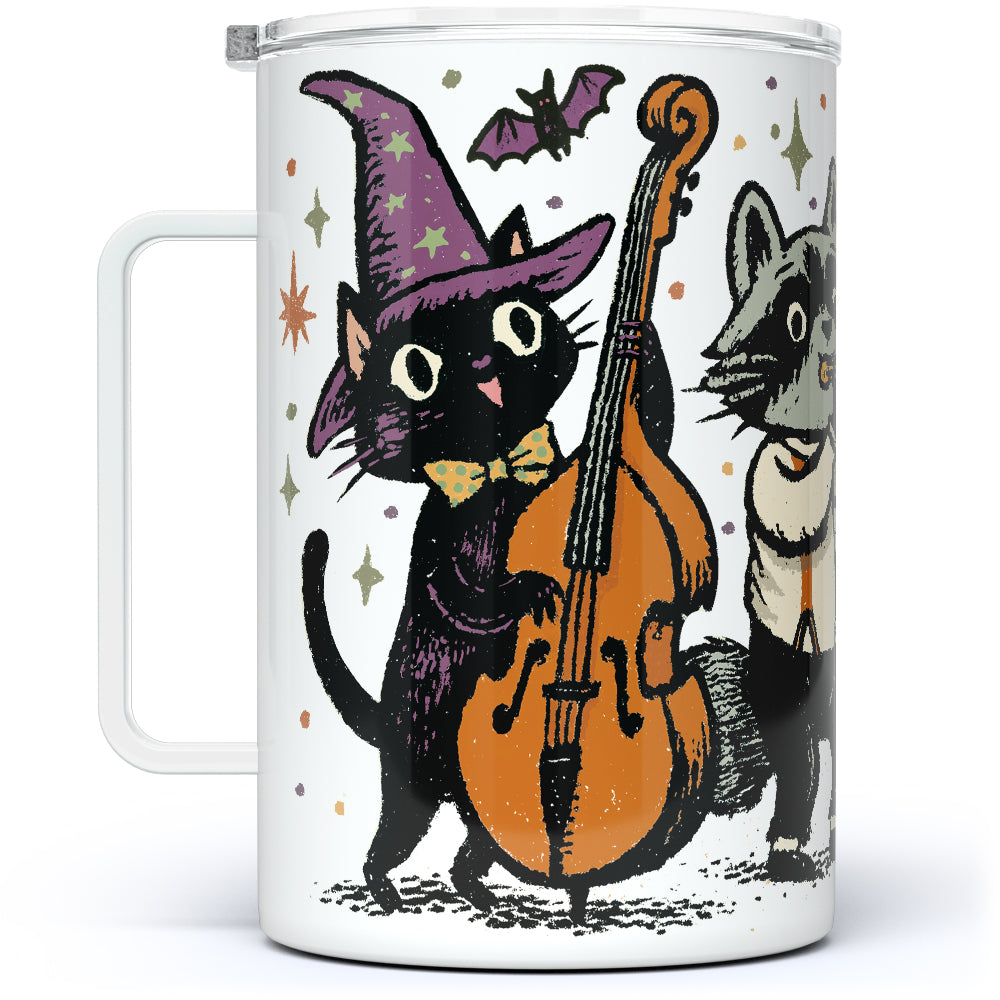 Halloween Jazz Band Insulated Travel Mug
