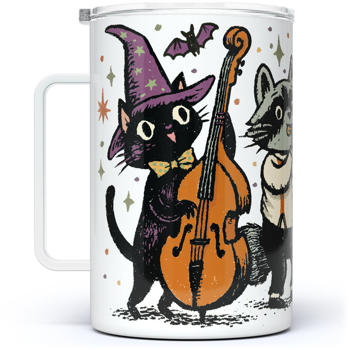 Halloween Jazz Band Insulated Travel Mug