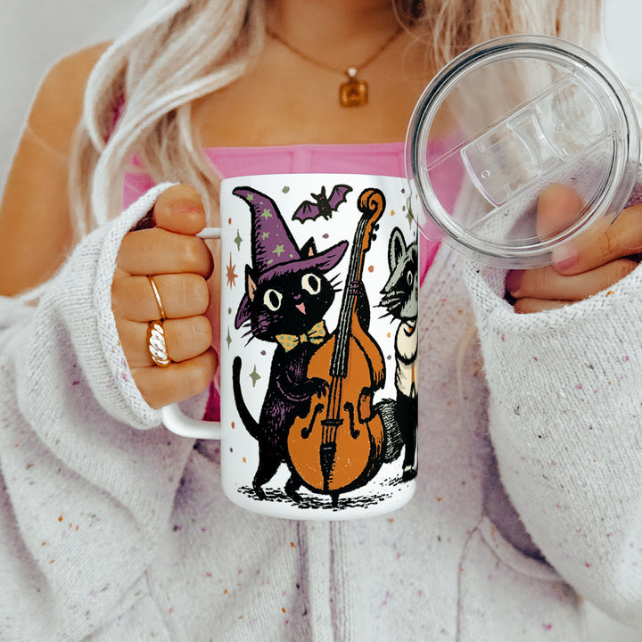 Halloween Jazz Band Insulated Travel Mug