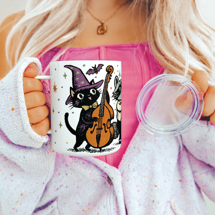 Halloween Jazz Band Insulated Travel Mug