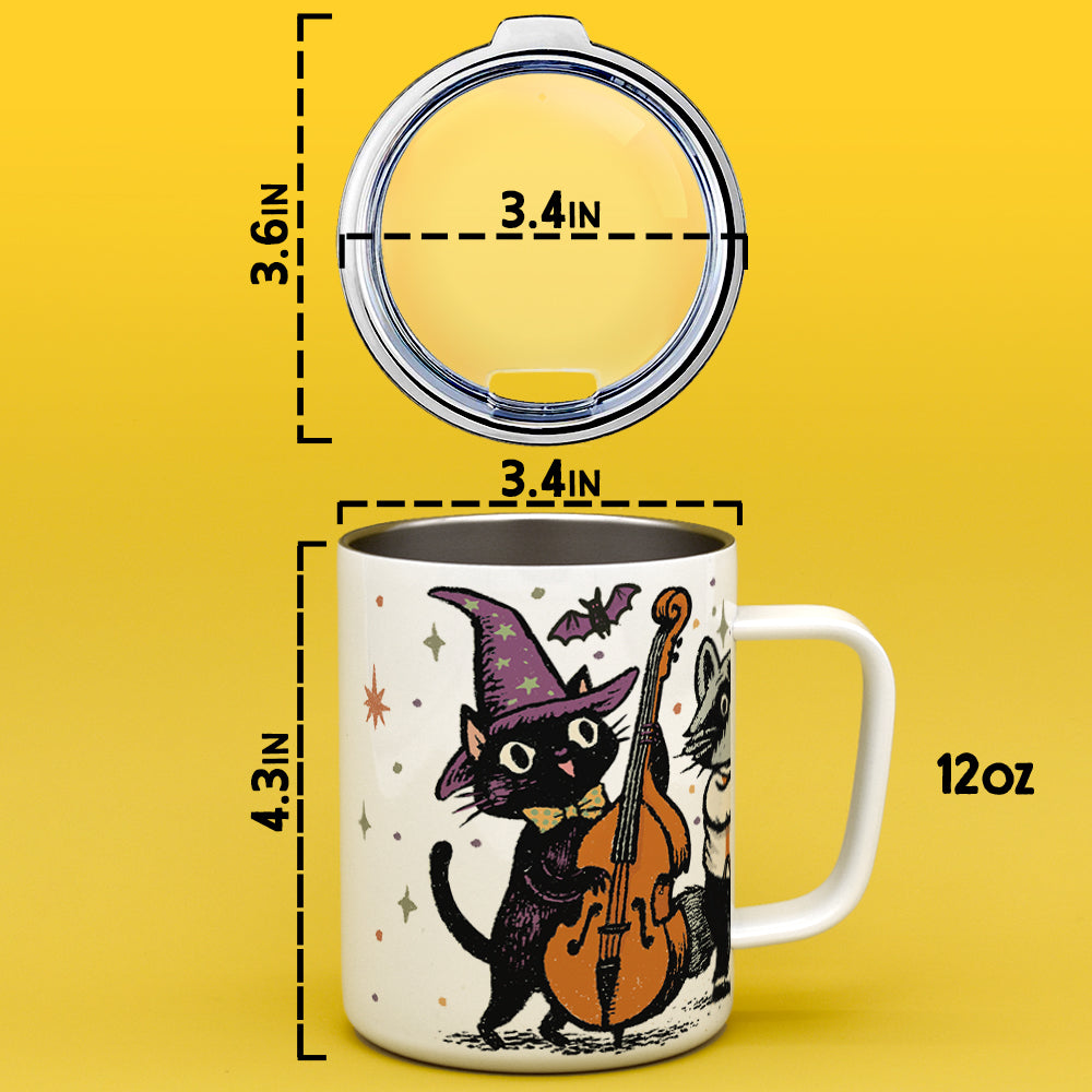 Halloween Jazz Band Insulated Travel Mug