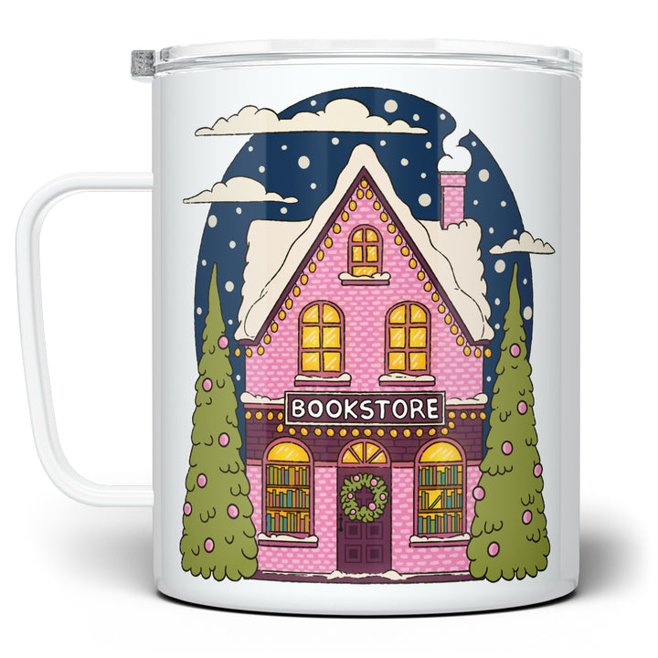Winter Bookstore Insulated Travel Mug