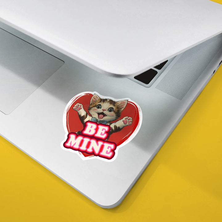 Be Mine Cat Sticker