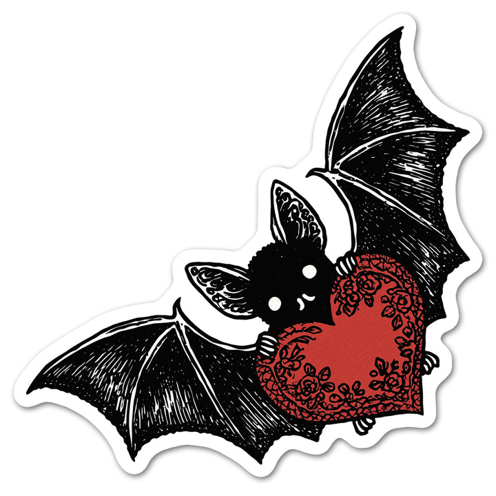 Gothic Love Bat Sticker