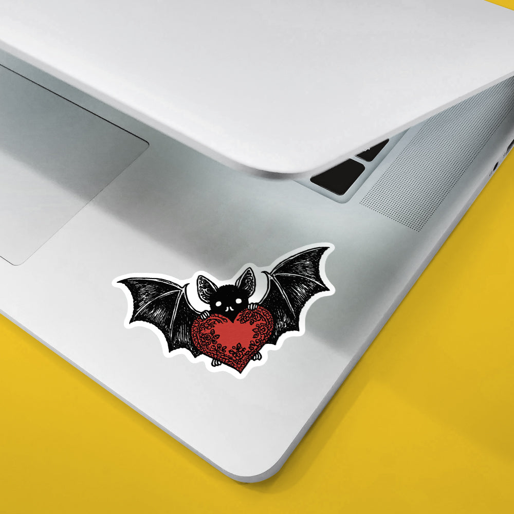 Gothic Love Bat Sticker