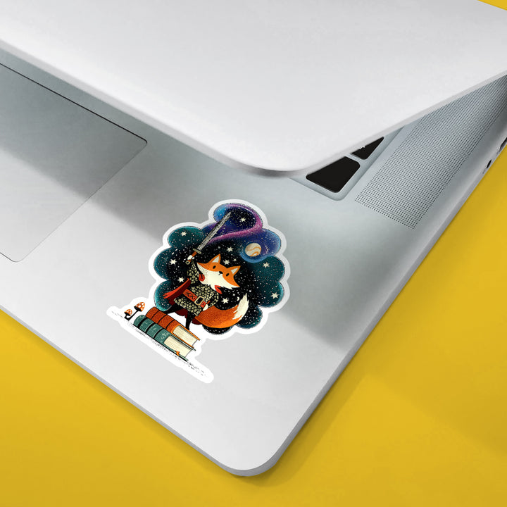 Bookish Fox Knight Sticker