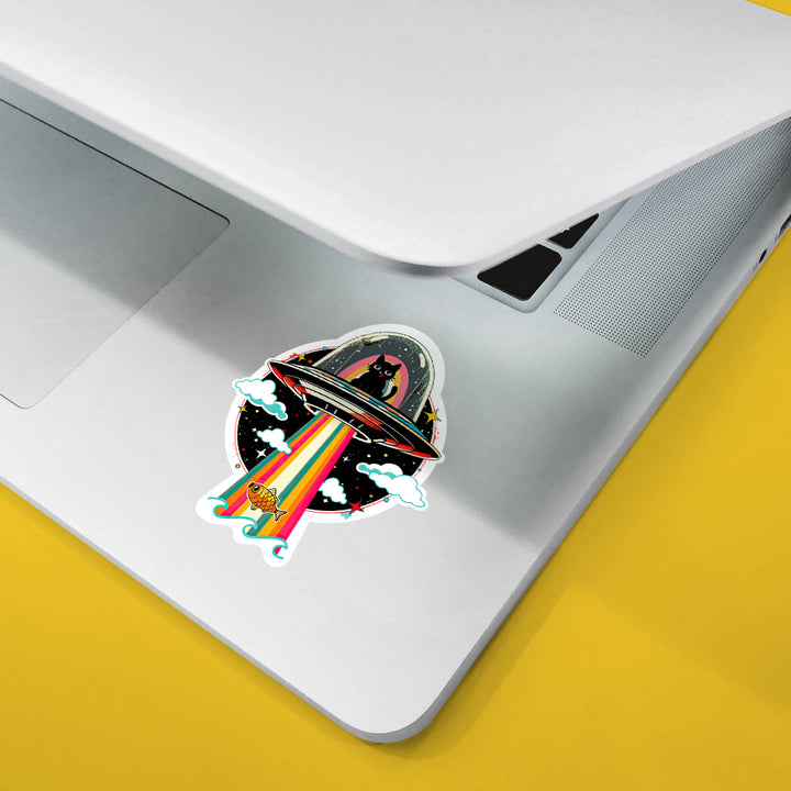 UFO Space Cat Sticker
