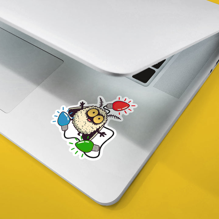 Christmas Lights Moth Sticker