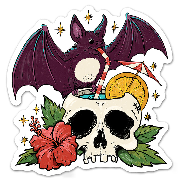 Tiki Bat Sticker