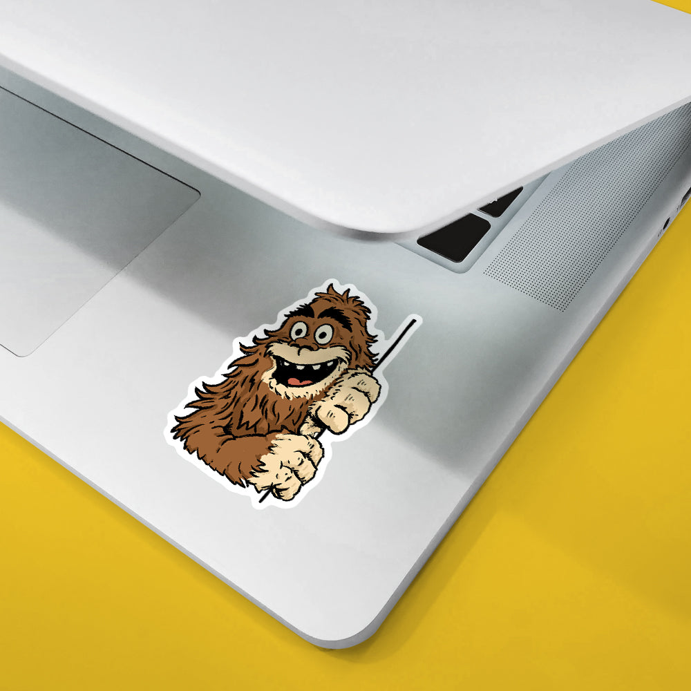 Peeking Bigfoot Sticker