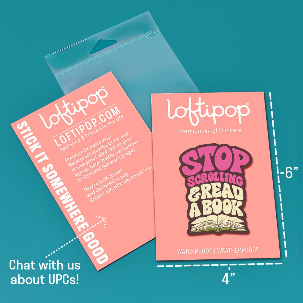 Stop Scrolling & Read a Book Sticker