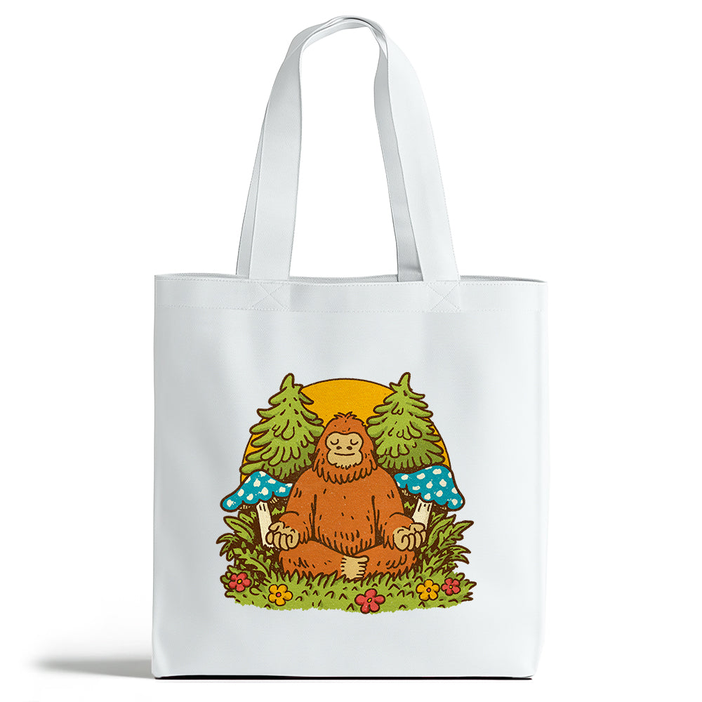 Meditating Bigfoot Tote Bag
