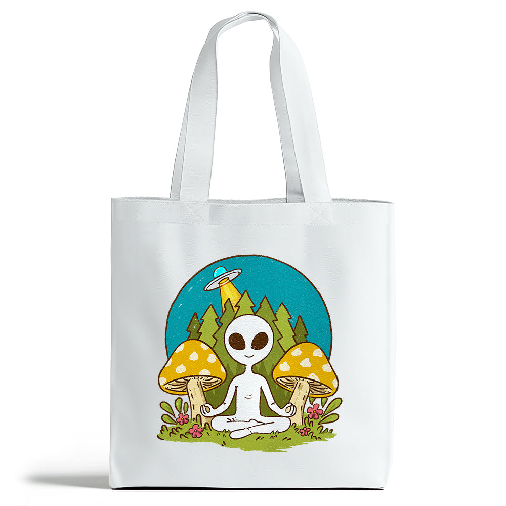 Meditating Alien Tote Bag