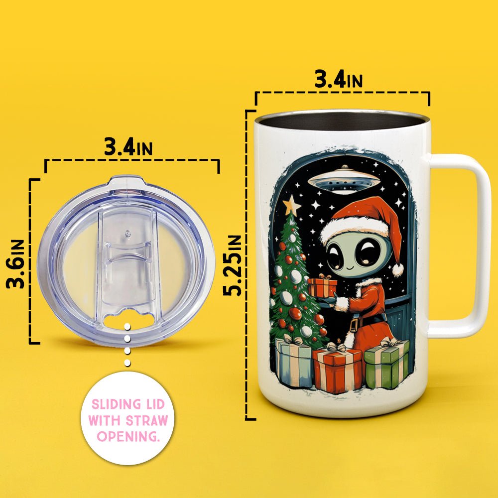 Alien Christmas Insulated Travel Mug - Loftipop