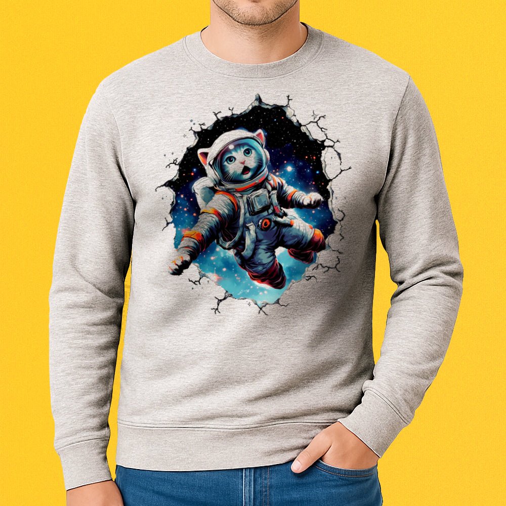 Astronaut Cat Crewneck Sweatshirt - Loftipop
