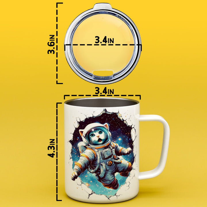 Astronaut Cat Insulated Travel Mug - Loftipop