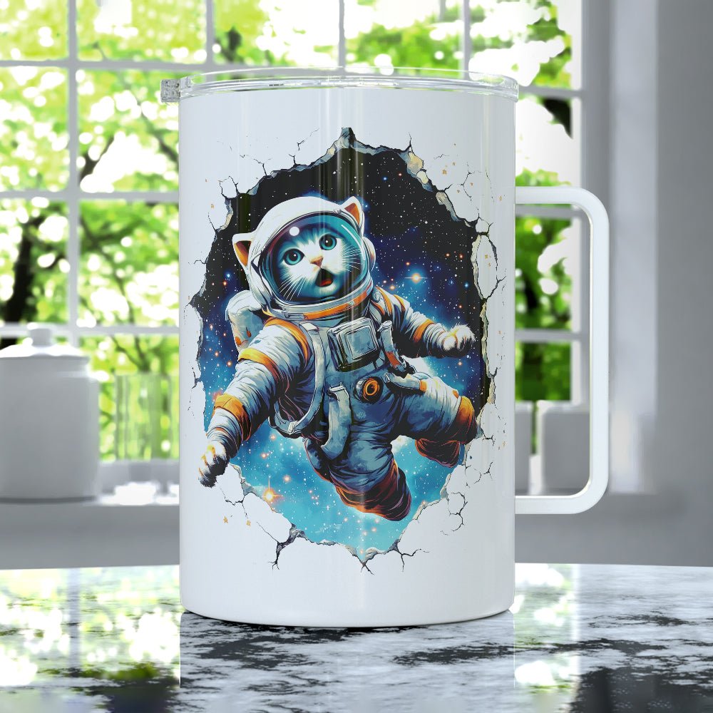 Astronaut Cat Insulated Travel Mug - Loftipop