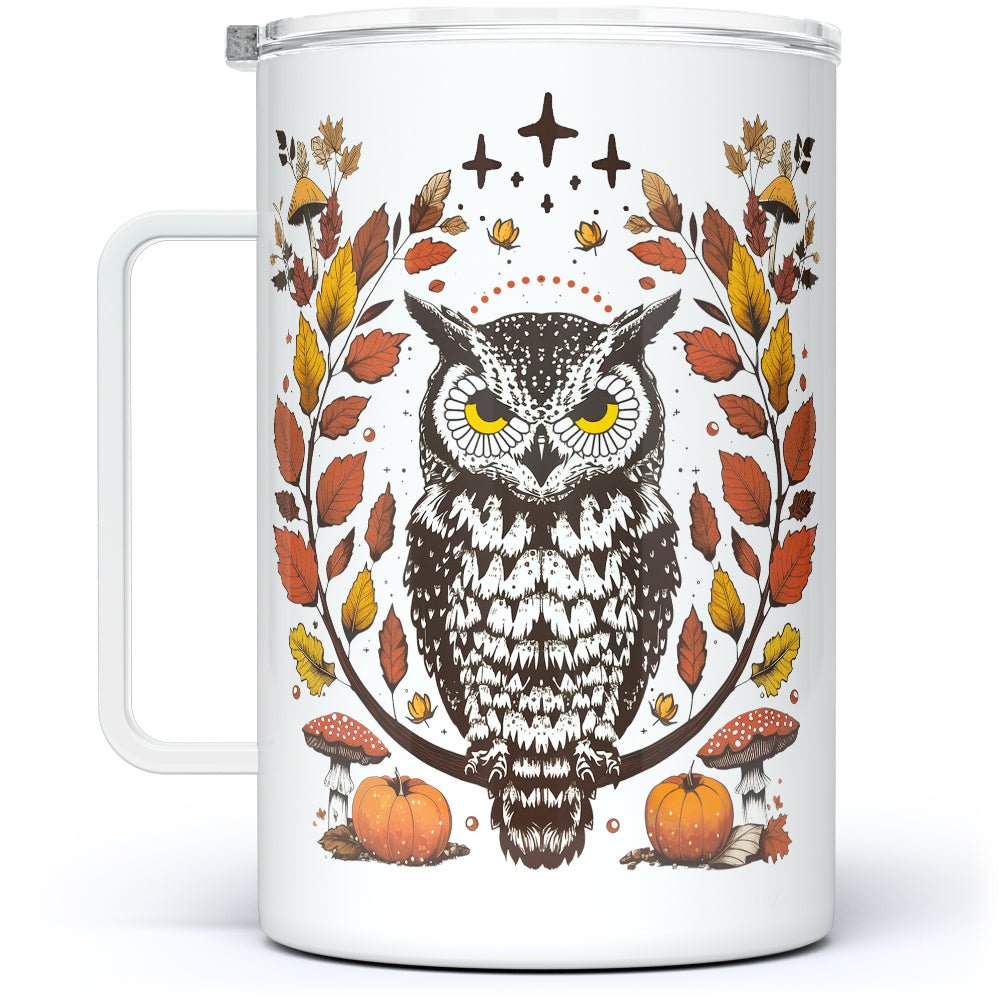 Autumn Owl Insulated Travel Mug - Loftipop