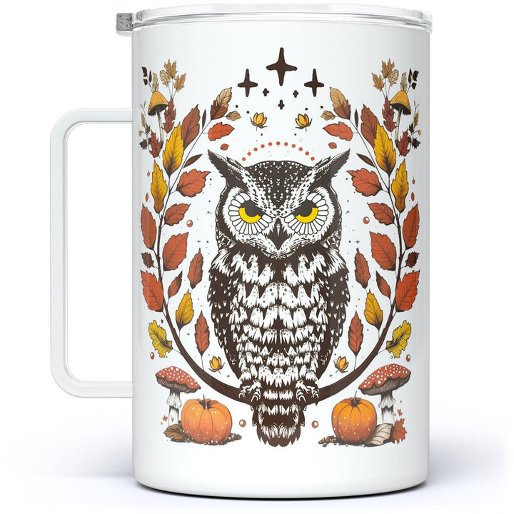 Autumn Owl Insulated Travel Mug - Loftipop