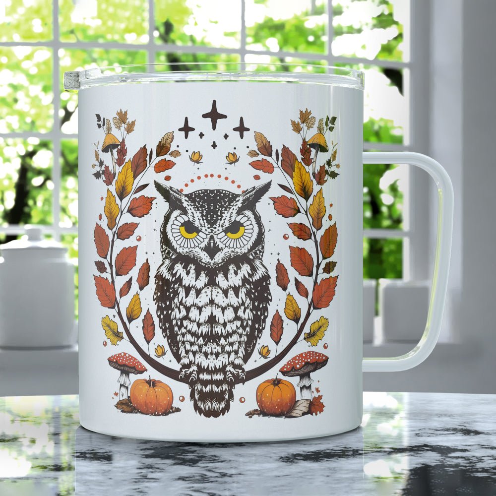 Autumn Owl Insulated Travel Mug - Loftipop