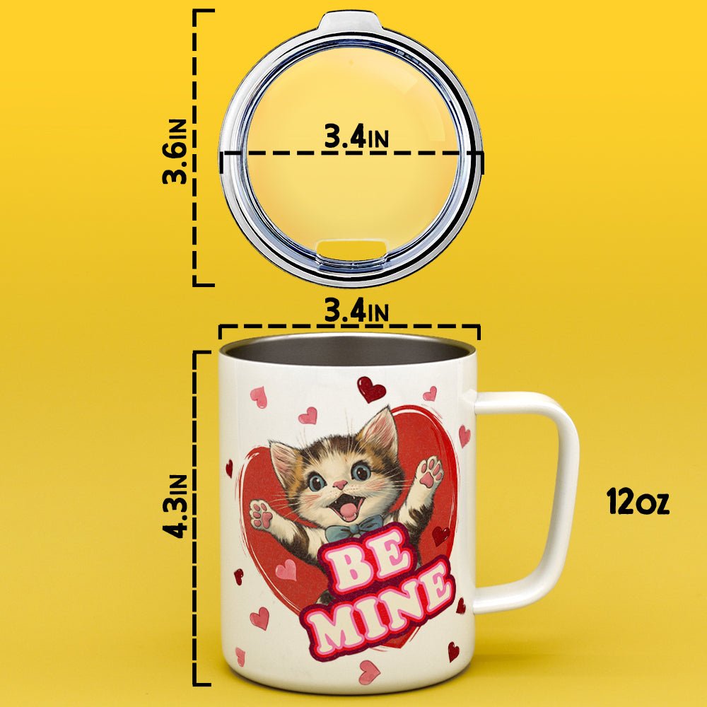 Be Mine Cat Insulated Travel Mug - Loftipop