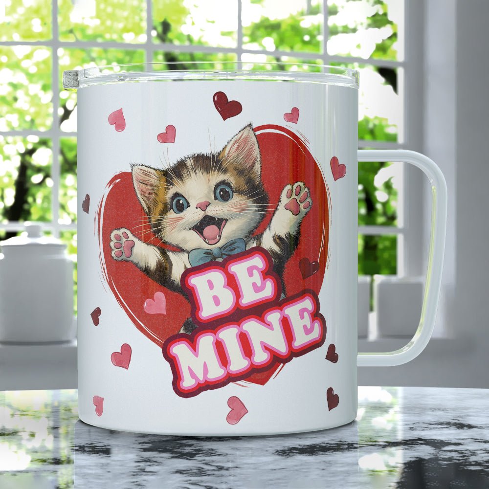 Be Mine Cat Insulated Travel Mug - Loftipop