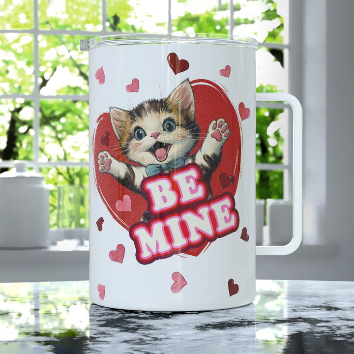 Be Mine Cat Insulated Travel Mug - Loftipop
