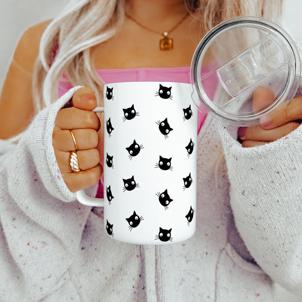 Black Cat Insulated Travel Mug - Loftipop