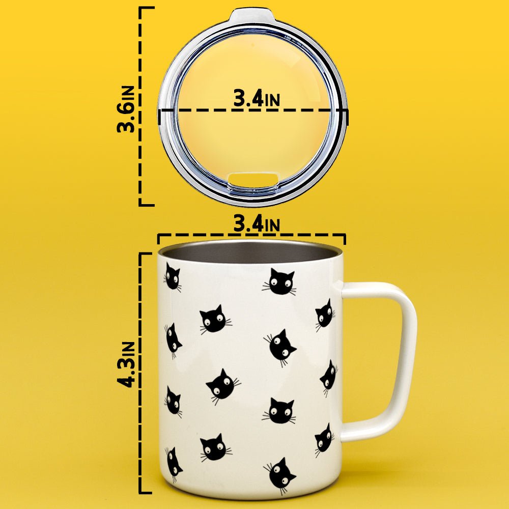 Black Cat Insulated Travel Mug - Loftipop