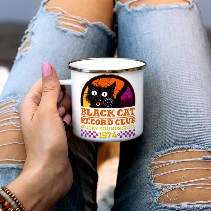 Black Cat Record Club Camp Mug - Loftipop