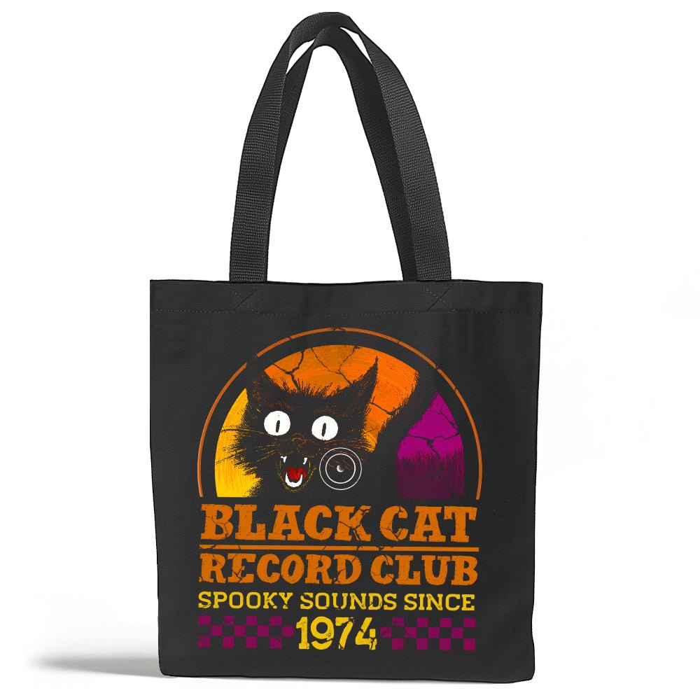 Black Cat Record Club Tote Bag - Loftipop