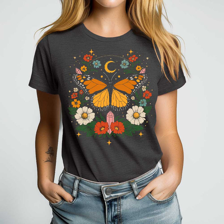 Boho Butterfly Crewneck Tshirt - Loftipop