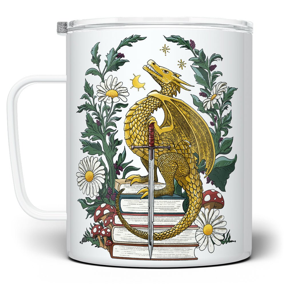 Bookish Dragon Insulated Travel Mug - Loftipop