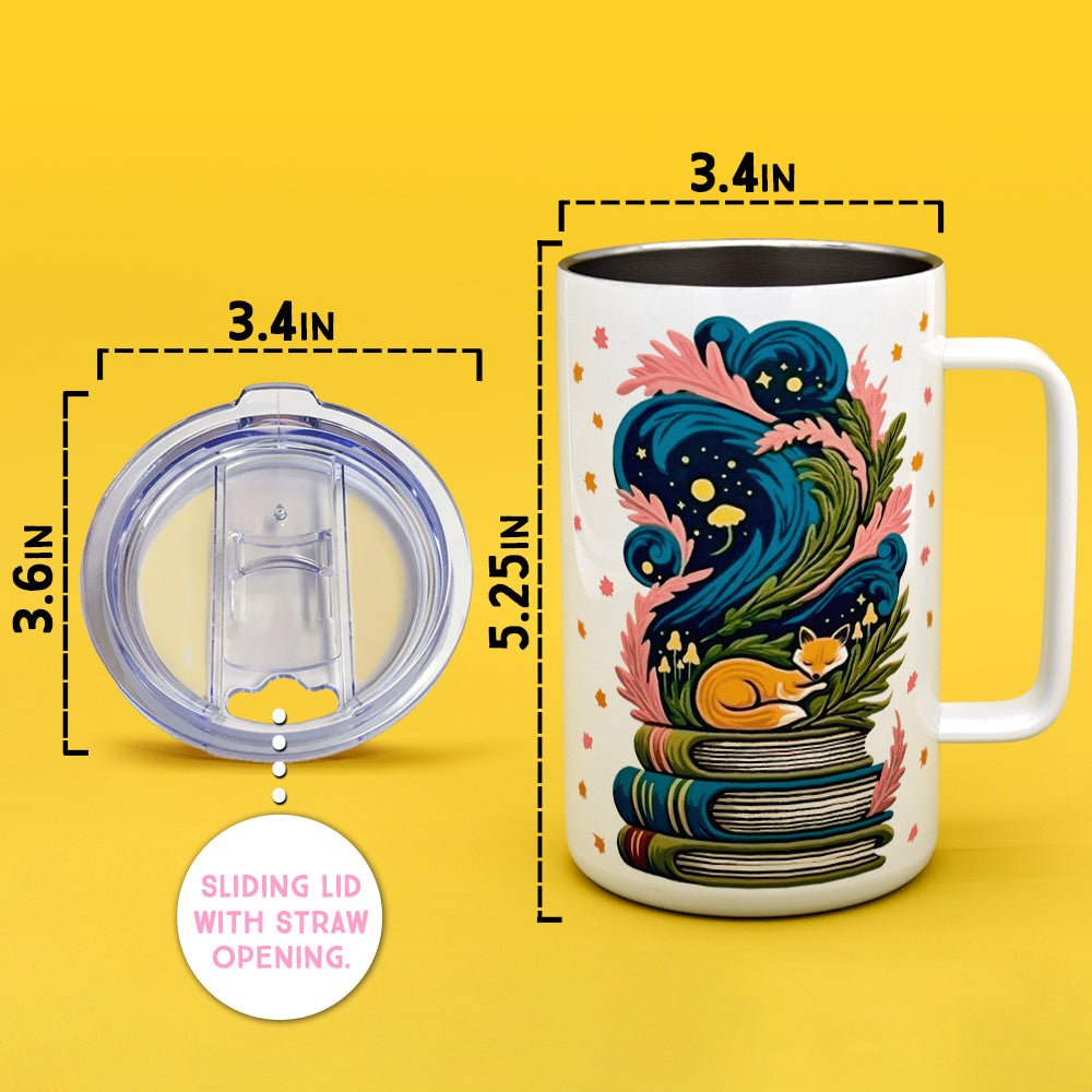 Bookish Fox Insulated Travel Mug - Loftipop