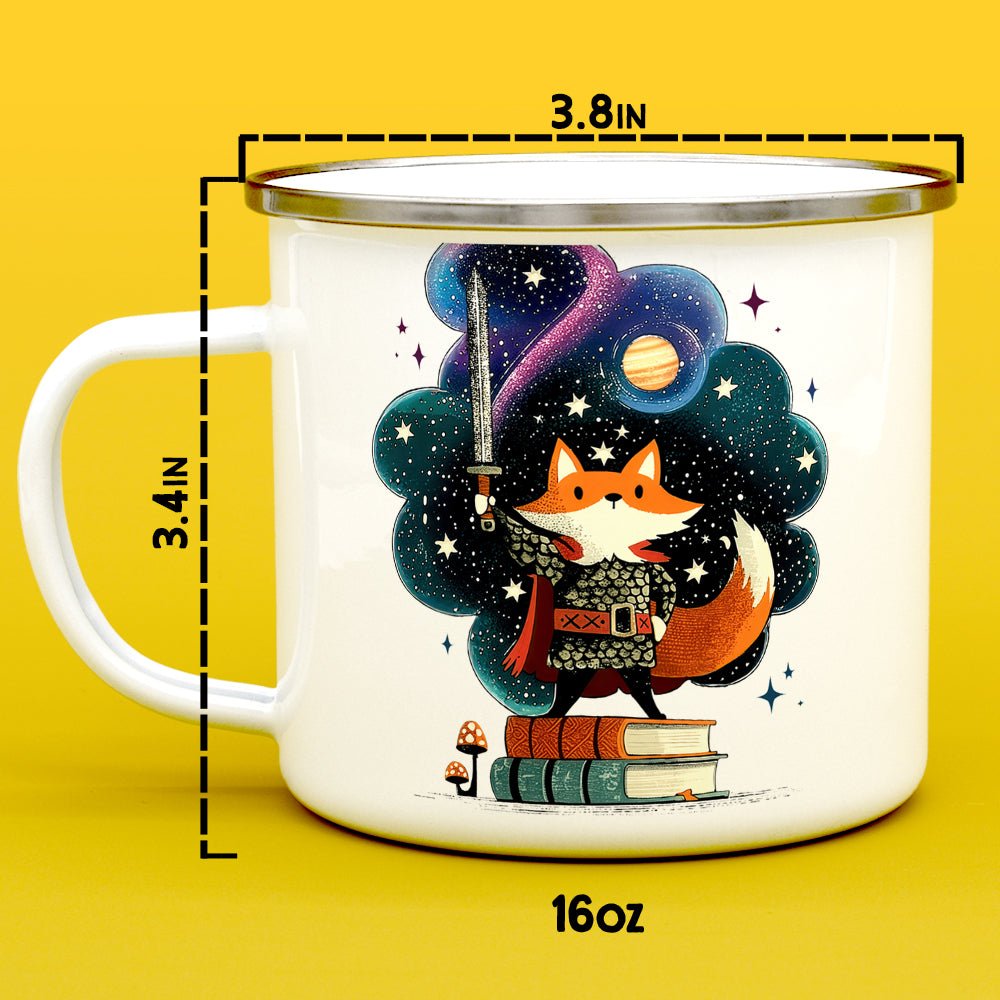 Bookish Fox Knight Camp Mug - Loftipop
