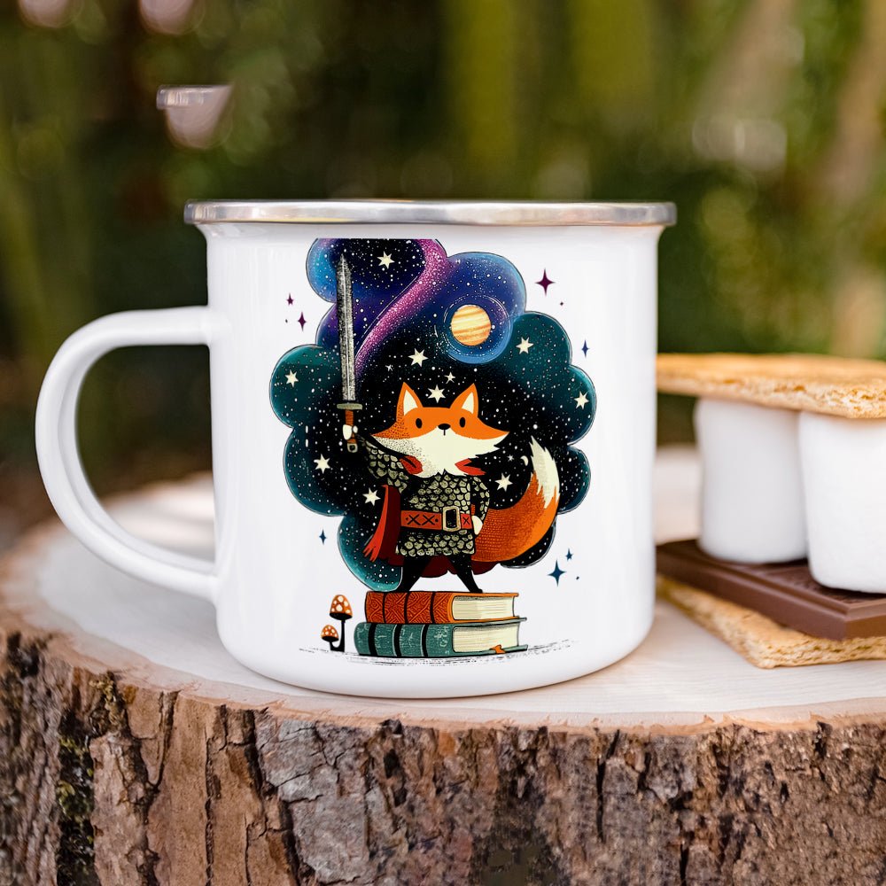 Bookish Fox Knight Camp Mug - Loftipop