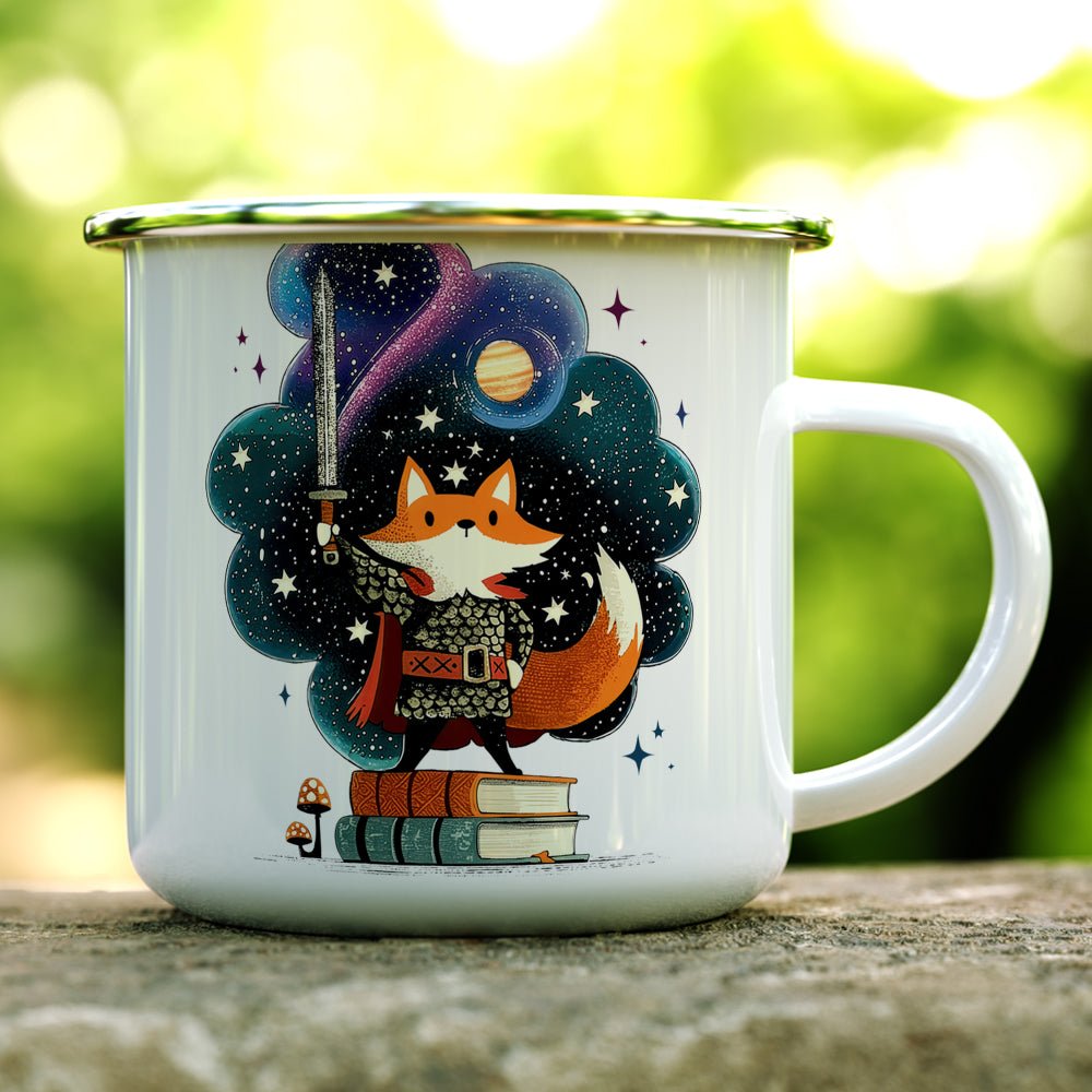 Bookish Fox Knight Camp Mug - Loftipop