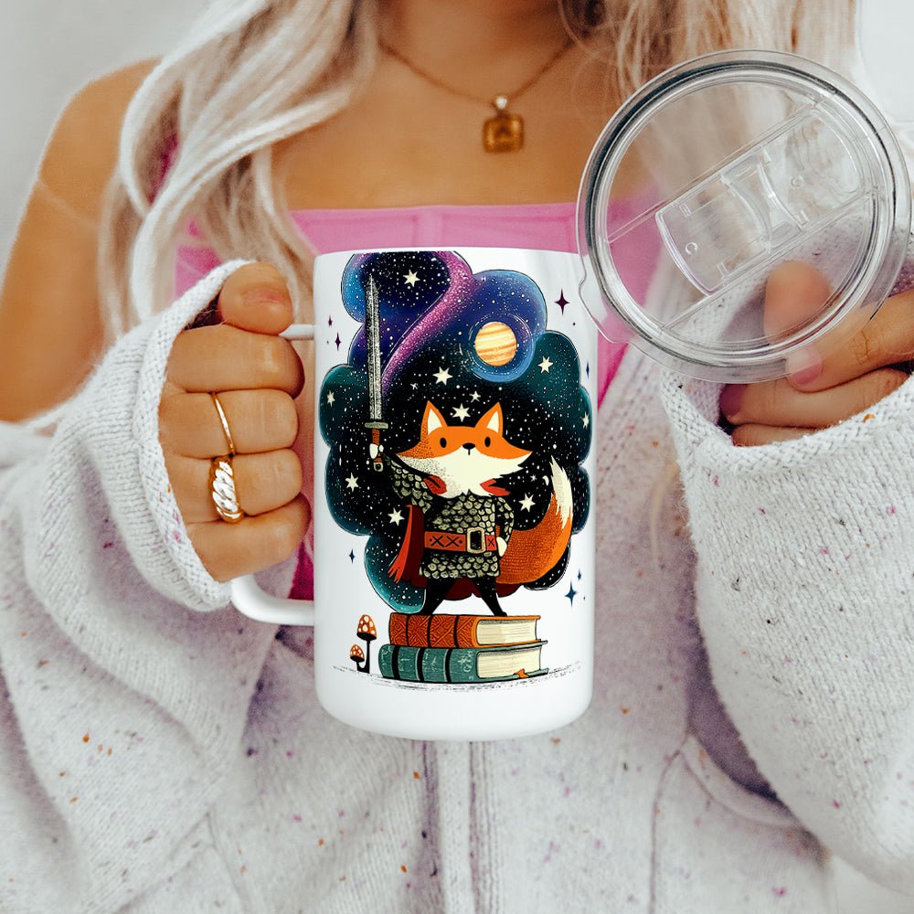 Bookish Fox Knight Insulated Travel Mug - Loftipop