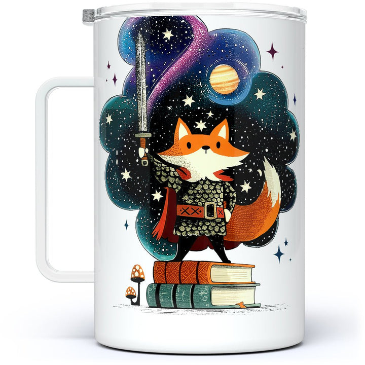 Bookish Fox Knight Insulated Travel Mug - Loftipop
