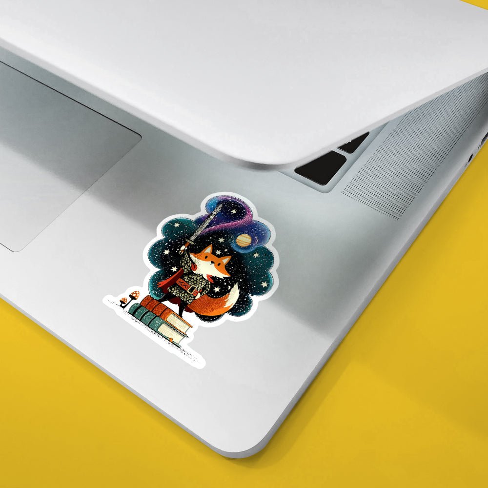 Bookish Fox Knight Sticker - Loftipop