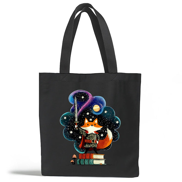 Bookish Fox Knight Tote Bag - Loftipop