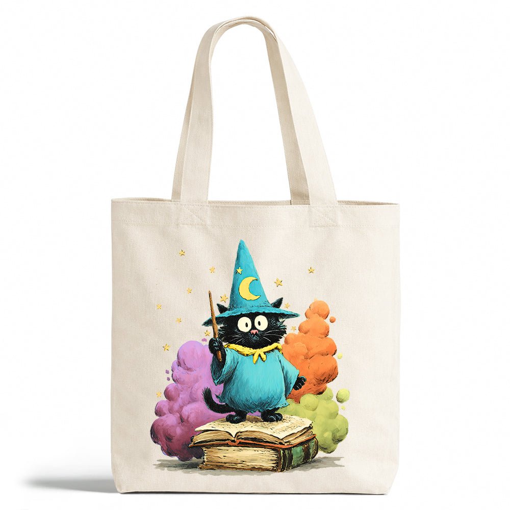 Bookish Wizard Cat Tote Bag - Loftipop