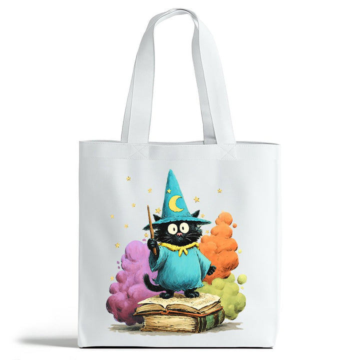 Bookish Wizard Cat Tote Bag - Loftipop