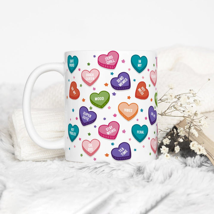 Candy Conversation Hearts Mug - Loftipop