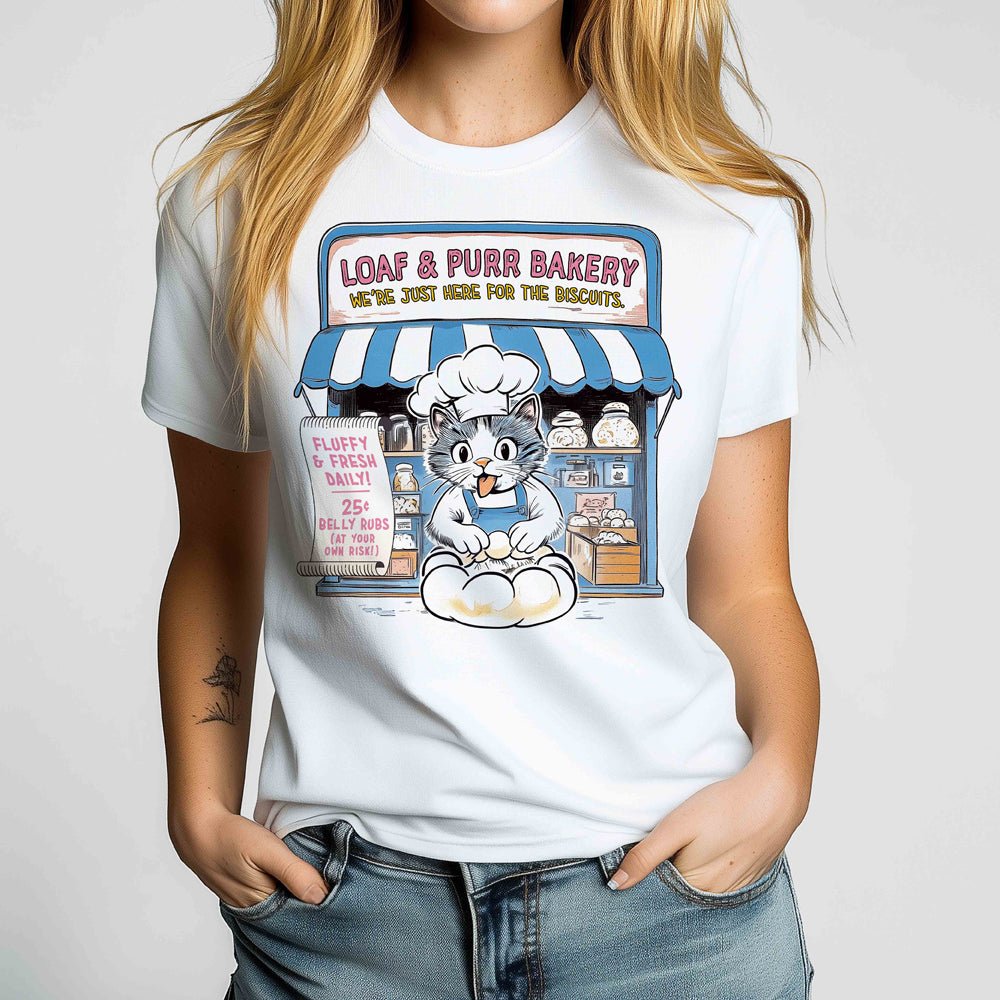 Cat Bakery Crewneck Tshirt - Loftipop