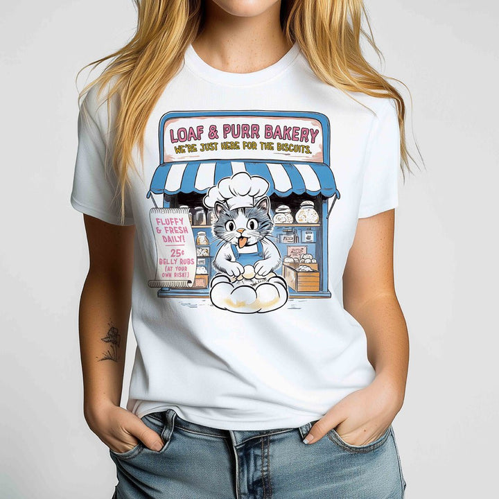 Cat Bakery Crewneck Tshirt - Loftipop