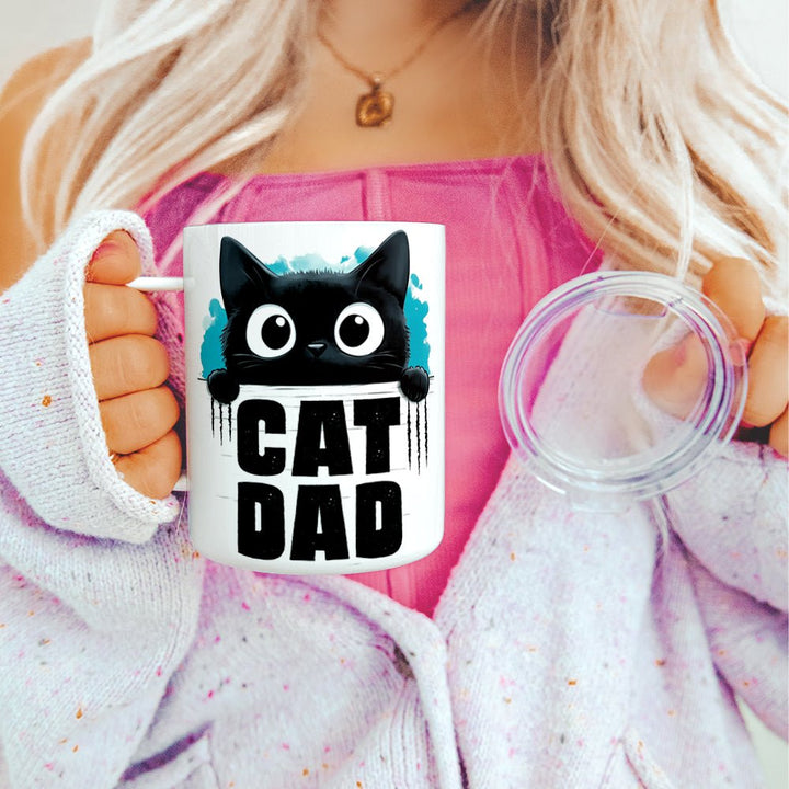 Cat Dad Insulated Travel Mug - Loftipop