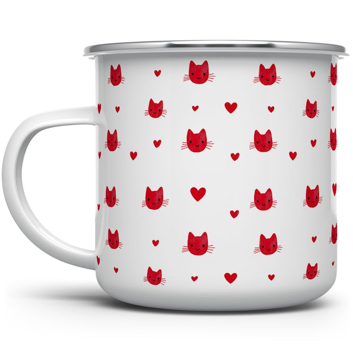 Cat Hearts Camp Mug - Loftipop